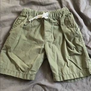 Army green toddler shorts